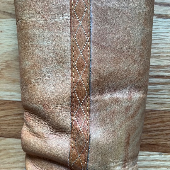 Vintage Frye black label western cuffed tall leather boots,women’s size 7.5B - Picture 4 of 11